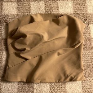 Zara strapless tan top